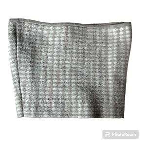 Babaton Aritizia Gray Plaid‎ Sculpt Knit Tube Top Size XS